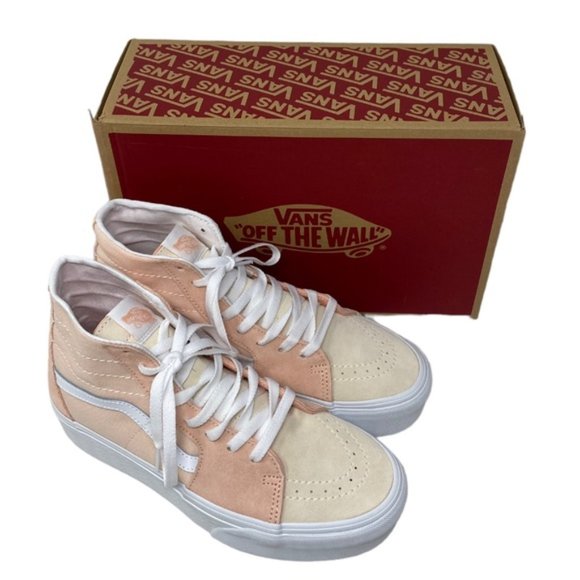 VANS Sk8-Hi Tapered Sneaker Platform Suede Canvas Peach Casual Women VN0A5JMKB0D - Picture 7 of 10